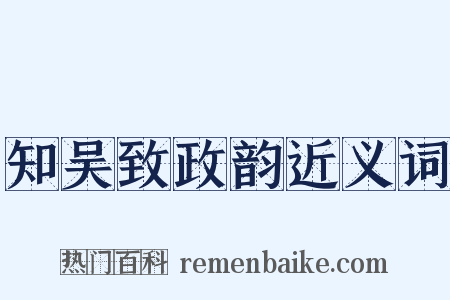 知吴致政韵近义词是什么意思的图片